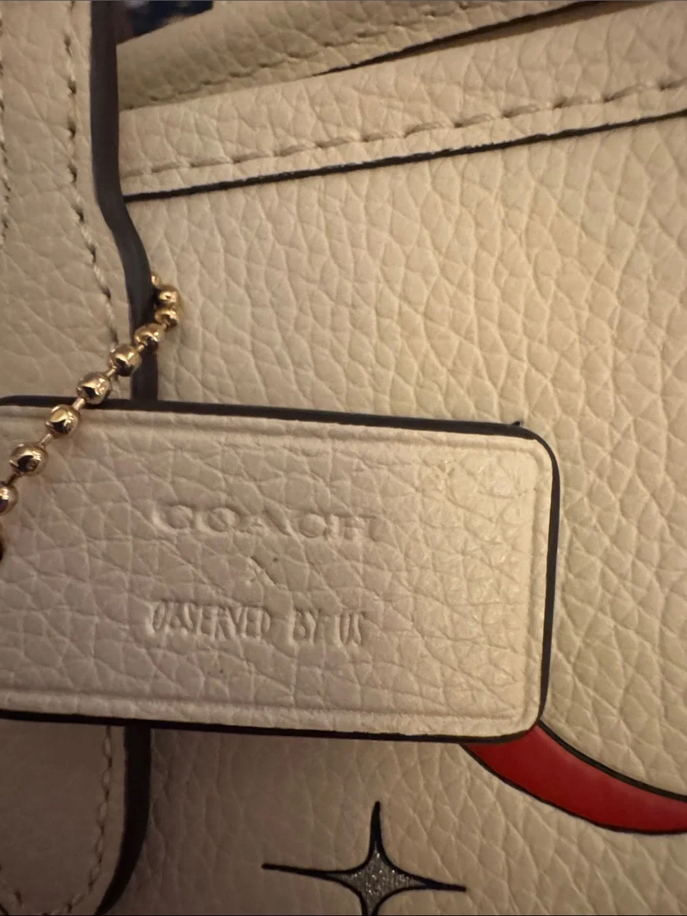 Coach x Observed by us…Small City Tote (CU 387) Chalk/Gold Multi
